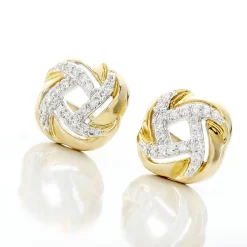 Boucles D'oreilles Puces Maryanna Or Jaune Diamant