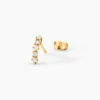 Boucles D'oreilles Puces Matleena Or Jaune Diamant Synthétique