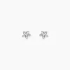 Boucles D'oreilles Puces Meriame Argent Blanc Oxyde De Zirconium