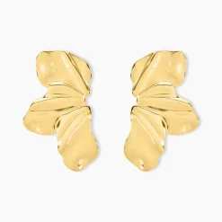 Boucles D'oreilles Puces Myria Acier Jaune