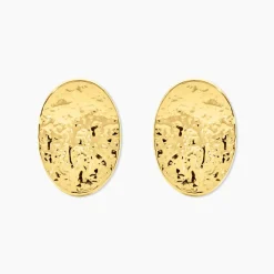 Boucles D'oreilles Puces Naula Acier Jaune