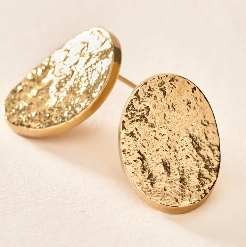 Boucles D'oreilles Puces Naula Acier Jaune