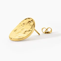 Boucles D'oreilles Puces Naula Acier Jaune