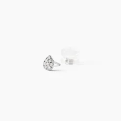 Boucles D'oreilles Puces Nevena Or Blanc Diamant