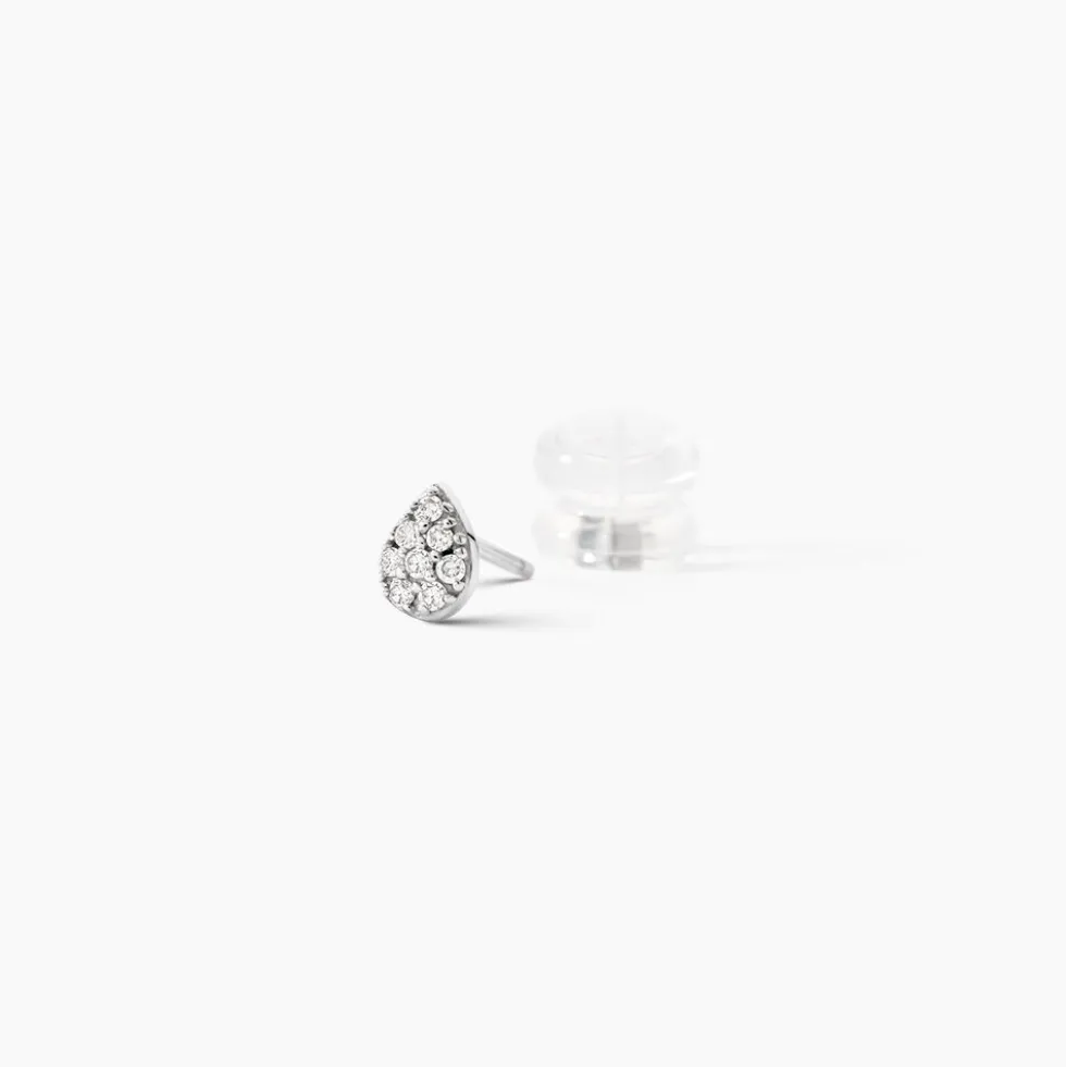 Boucles D'oreilles Puces Nevena Or Blanc Diamant