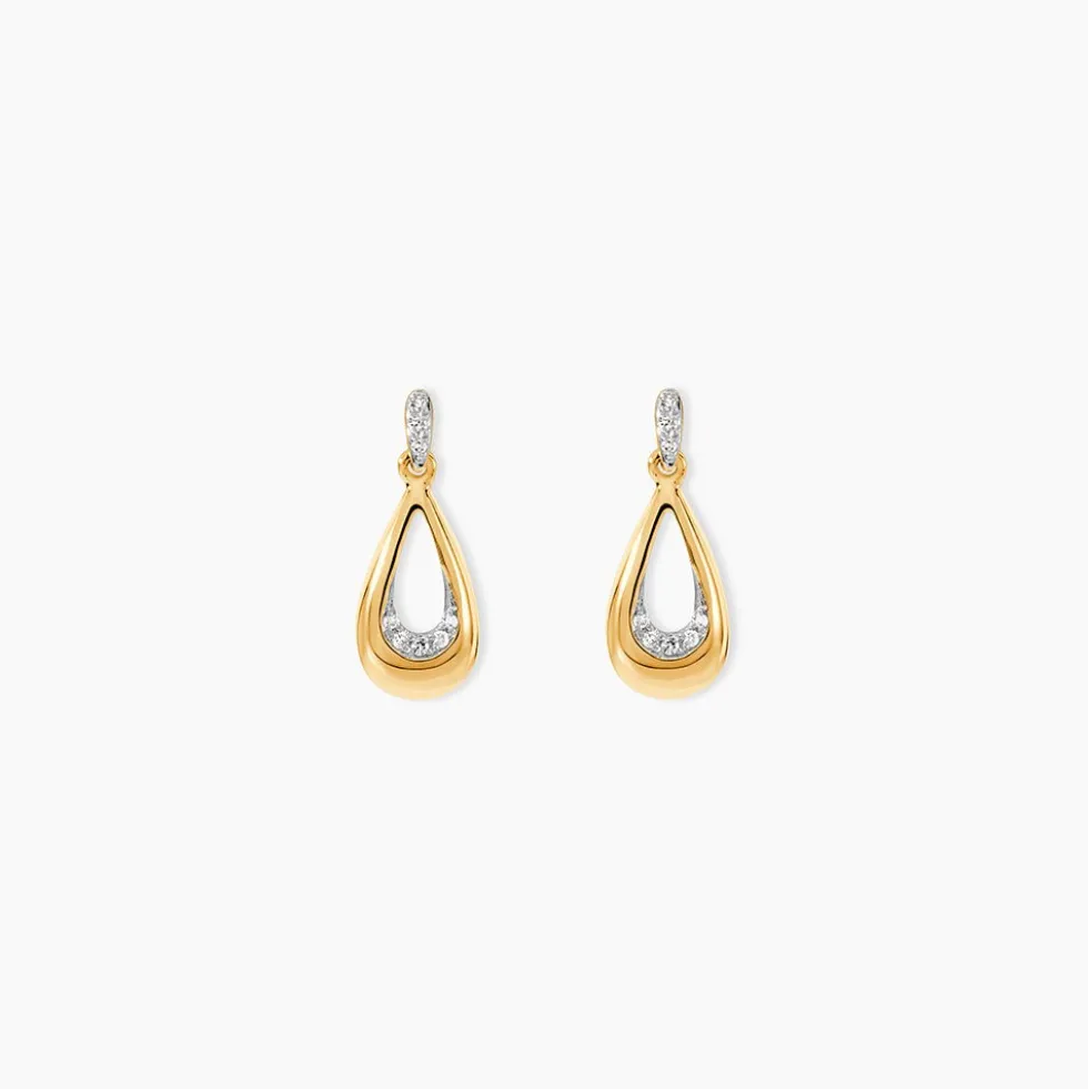 Boucles D'oreilles Puces Nirmala Or Jaune Diamant