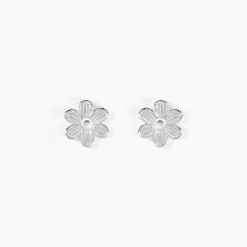 Boucles D'oreilles Puces Niva Argent Blanc
