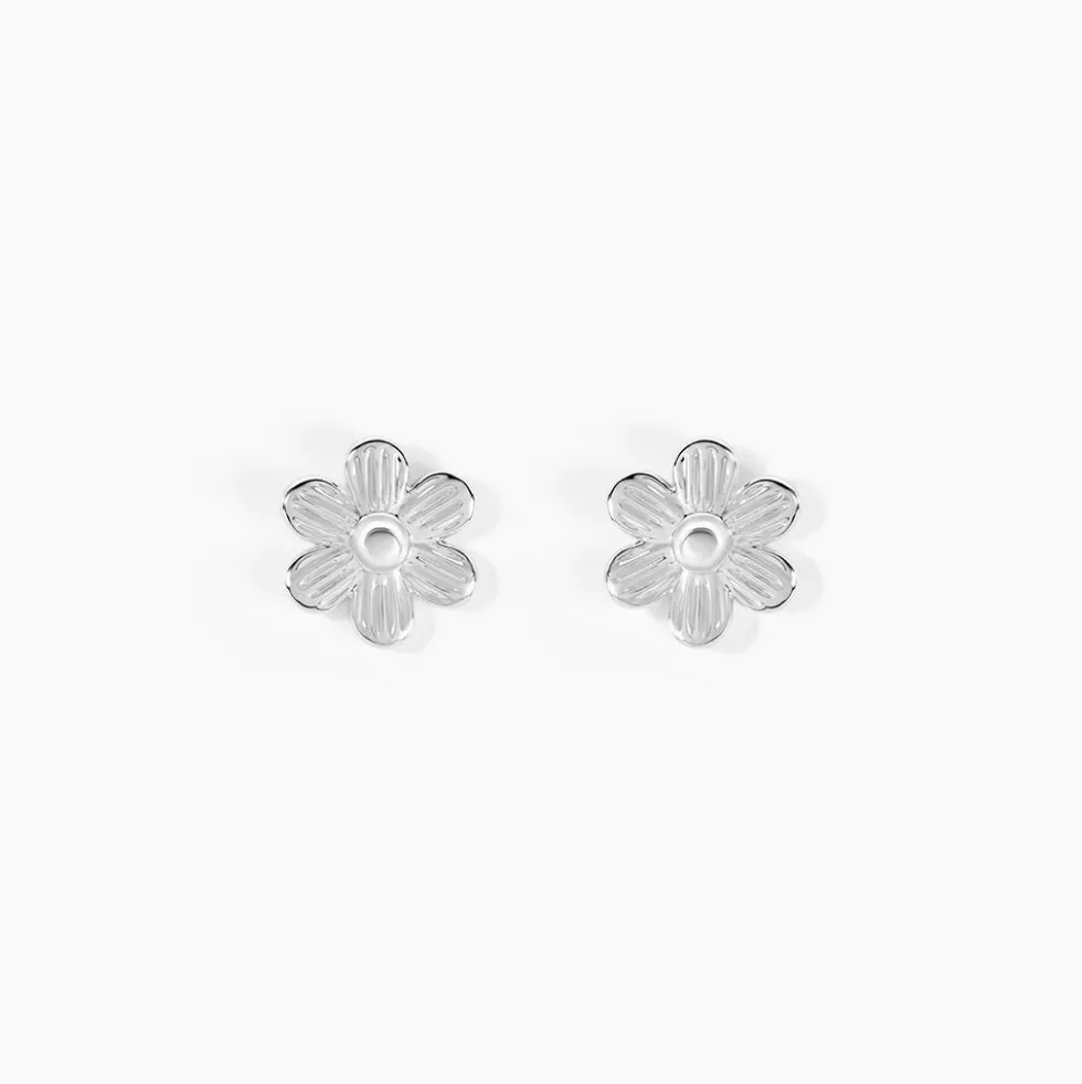 Boucles D'oreilles Puces Niva Argent Blanc