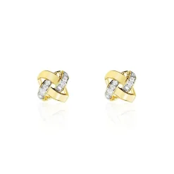 Boucles D'oreilles Puces Nyree Or Jaune Diamant