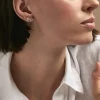 Boucles D'oreilles Puces Oralie Argent Rose Oxyde De Zirconium