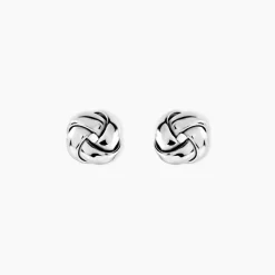 Boucles D'Oreilles Puces Orane Argent Blanc