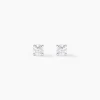 Boucles D'oreilles Puces Or Blanc Victoria Diamants