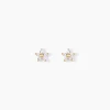 Boucles D'oreilles Puces Or Jaune Convallaria Oxydes