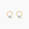 Boucles D'oreilles Puces Or Jaune Akiva Diamants