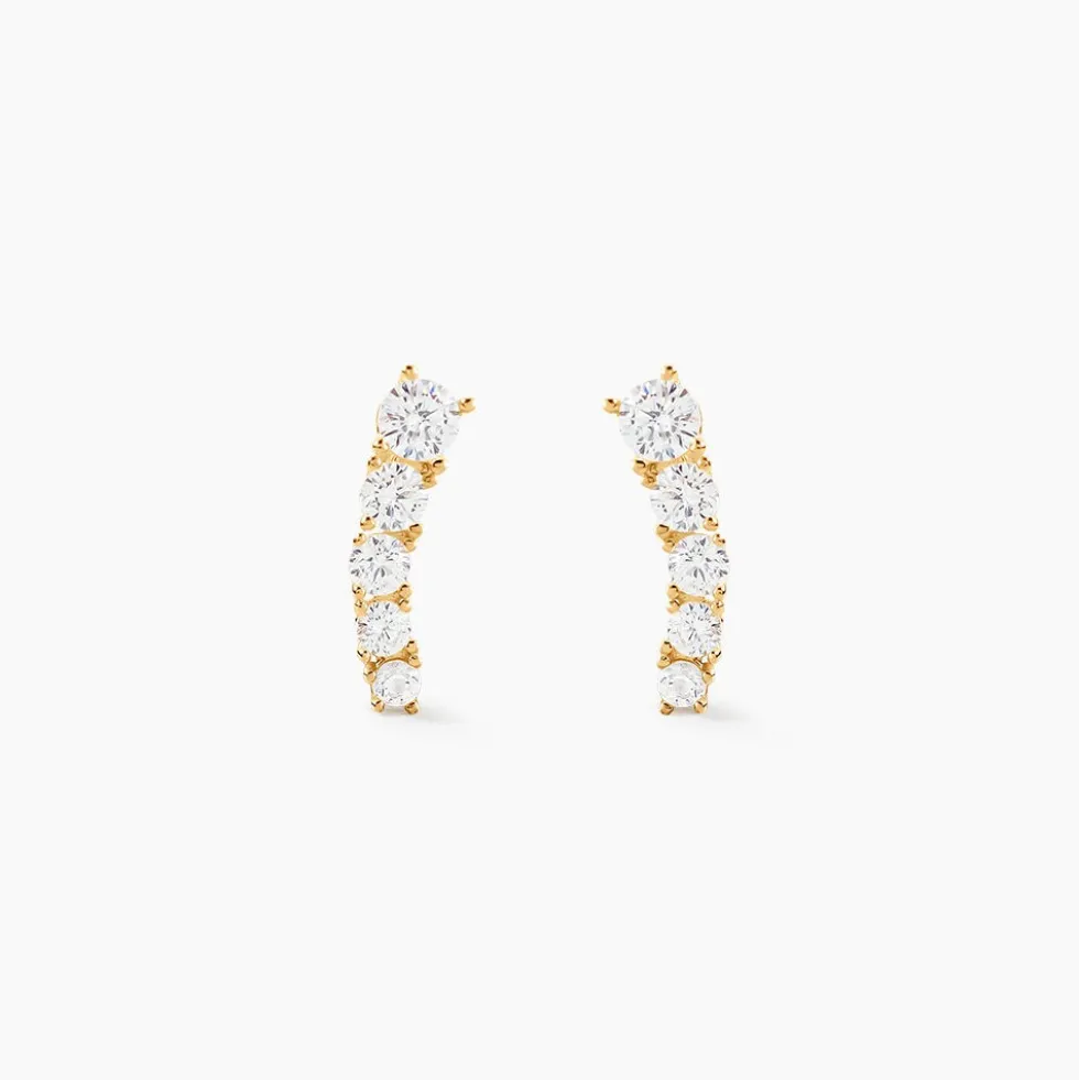 Boucles D'oreilles Puces Or Jaune Anaca Oxydes De Zirconium