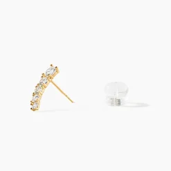 Boucles D'oreilles Puces Or Jaune Anaca Oxydes De Zirconium