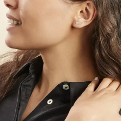 Boucles D'oreilles Puces Or Jaune Anaca Oxydes De Zirconium