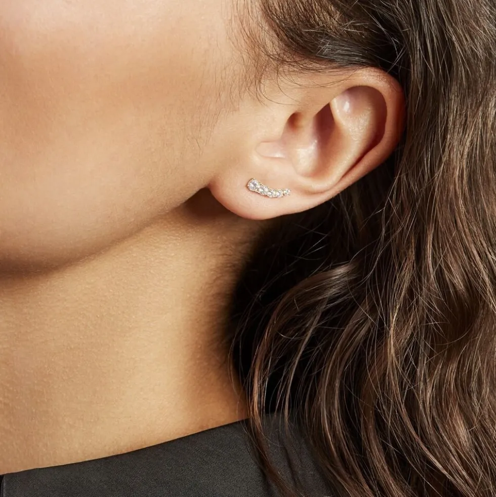 Boucles D'oreilles Puces Or Jaune Anaca Oxydes De Zirconium