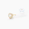 Boucles D'oreilles Puces Or Jaune Festuca Oxydes De Zirconium