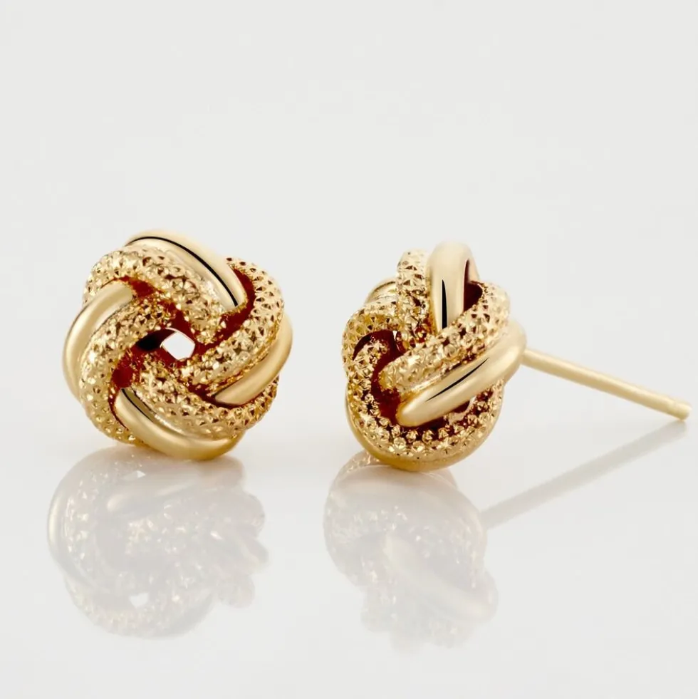 Boucles D'oreilles Puces Or Jaune Guermana