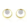 Boucles D'oreilles Puces Or Jaune Laberiane Diamants