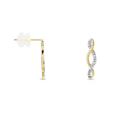 Boucles D'oreilles Puces Or Jaune Abisai Diamants