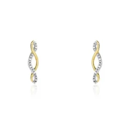 Boucles D'oreilles Puces Or Jaune Abisai Diamants