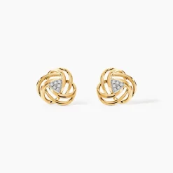Boucles D'oreilles Puces Or Jaune Abidemi Diamants
