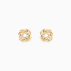 Boucles D'Oreilles Puces Otieno Or Jaune Diamant