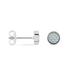 Boucles D'oreilles Puces Phebus Him Classique Acier Blanc