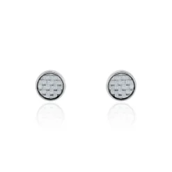 Boucles D'oreilles Puces Phebus Him Classique Acier Blanc