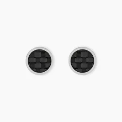 Boucles D'oreilles Puces Phebus Him Classique Acier Blanc