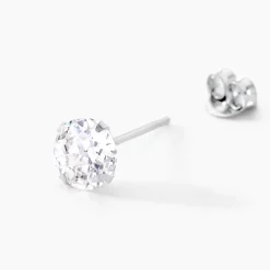 Boucles D'oreilles Puces Philia Argent Blanc Oxyde De Zirconium