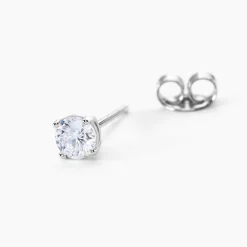 Boucles D'oreilles Puces Rio Argent Blanc Oxyde