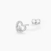 Boucles D'oreilles Puces Rizlene Argent Blanc Oxyde De Zirconium