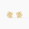 Boucles D'oreilles Puces Rozsi Or Jaune Oxyde De Zirconium