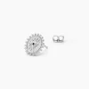 Boucles D'oreilles Puces Salvia Argent Blanc Oxyde De Zirconium