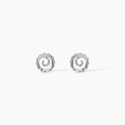 Boucles D'oreilles Puces Selima Argent Blanc