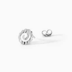 Boucles D'oreilles Puces Selima Argent Blanc