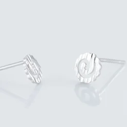 Boucles D'oreilles Puces Selima Argent Blanc