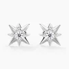 Boucles D'oreilles Puces Semira Argent Blanc Oxyde De Zirconium