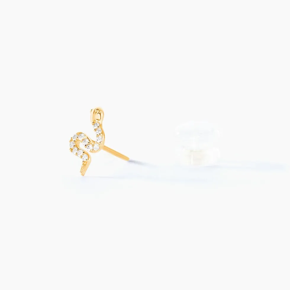 Boucles D'oreilles Puces Sergius Or Jaune Oxyde De Zirconium