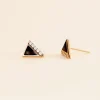 Boucles D'oreilles Puces Seymour Or Jaune Oxyde De Zirconium
