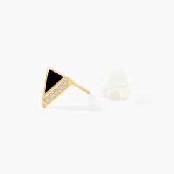 Boucles D'oreilles Puces Seymour Or Jaune Oxyde De Zirconium
