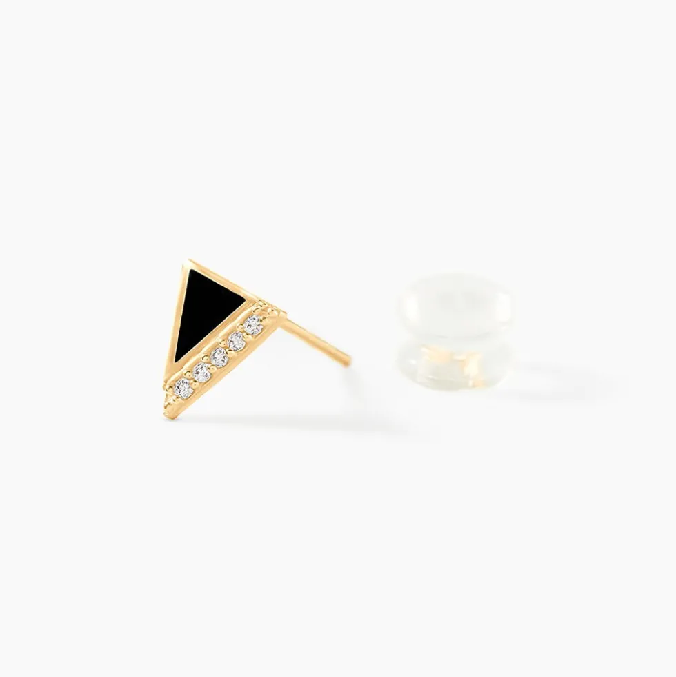 Boucles D'oreilles Puces Seymour Or Jaune Oxyde De Zirconium