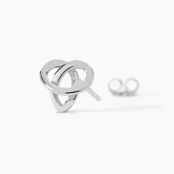 Boucles D'oreilles Puces Shainy Argent Blanc