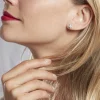Boucles D'oreilles Puces Shanis Argent Blanc Oxyde De Zirconium
