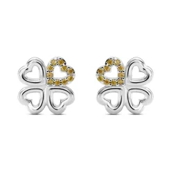 Boucles D'oreilles Puces Sigrid Argent Blanc Oxyde De Zirconium