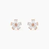 Boucles D'oreilles Puces Siriana Argent Rose Oxyde De Zirconium