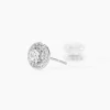 Boucles D'oreilles Puces Star Or Blanc Oxyde De Zirconium